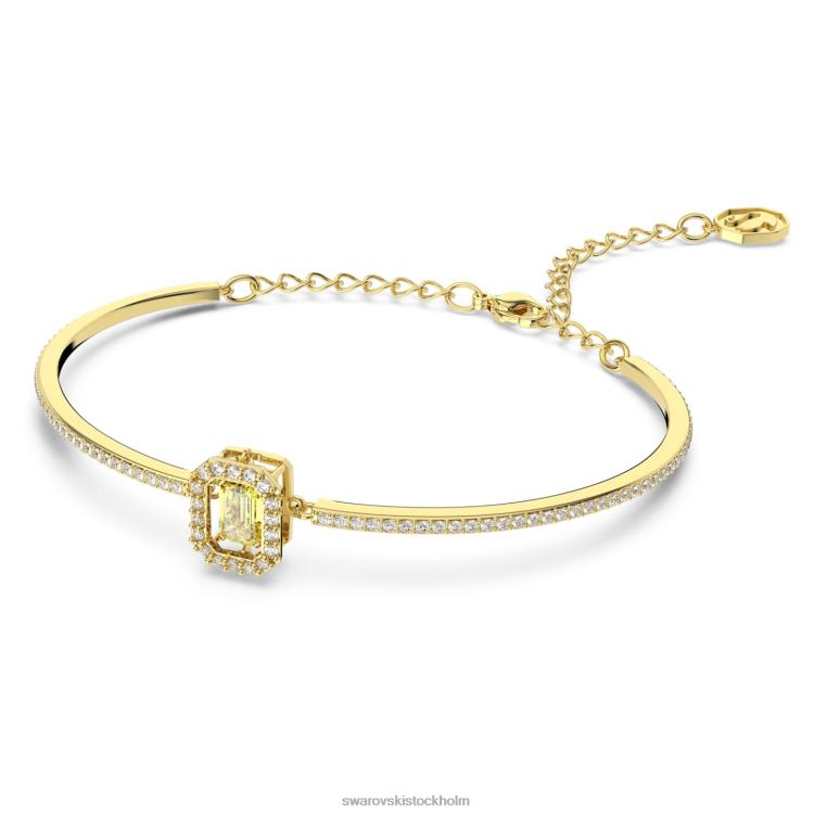 Swarovski millenia armring P28L489 Smycken åttkantsskuren, bana, gul, guldfärgad