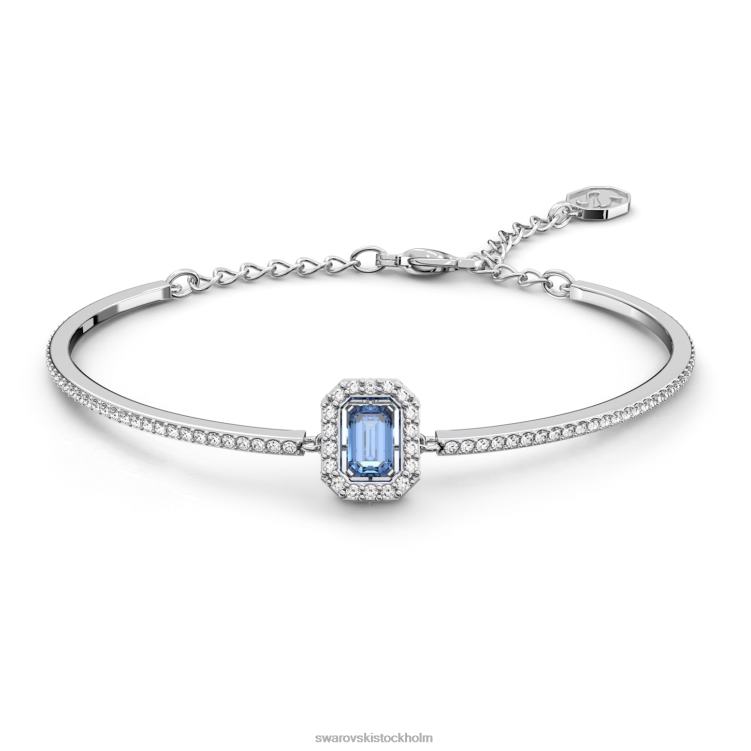 Swarovski millenia armring P28L500 Smycken octagon cut, bana, blå, rodiumpläterad