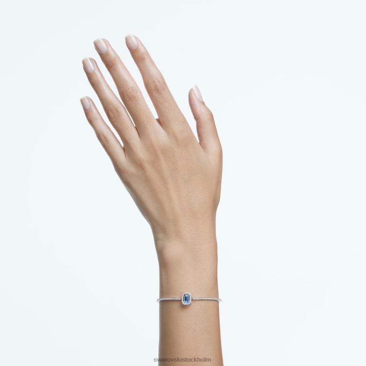 Swarovski millenia armring P28L500 Smycken octagon cut, bana, blå, rodiumpläterad