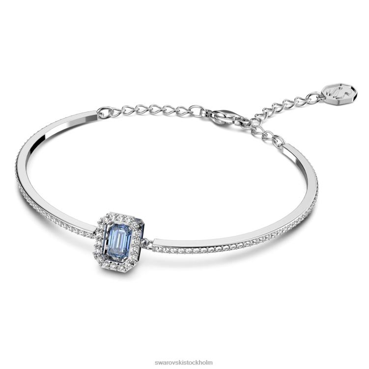 Swarovski millenia armring P28L500 Smycken octagon cut, bana, blå, rodiumpläterad
