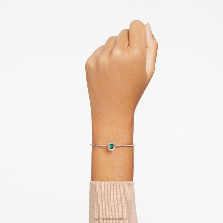 Swarovski millenia armring P28L523 Smycken åttkantsskuren, bana, grön, roséguld pläterad