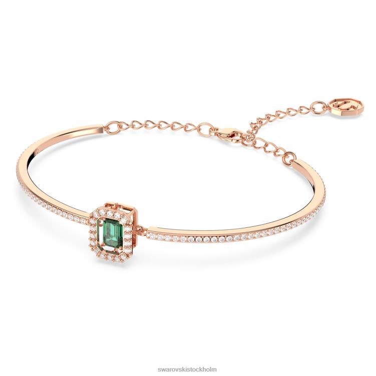 Swarovski millenia armring P28L523 Smycken åttkantsskuren, bana, grön, roséguld pläterad