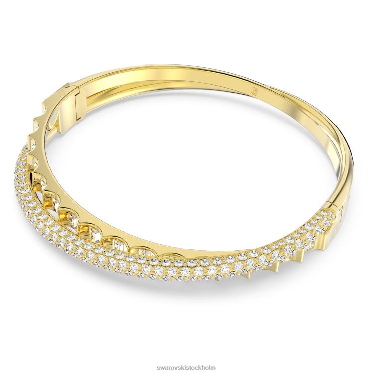 Swarovski roterande armring P28L613 Smycken blandade snitt, vit, guldfärgad