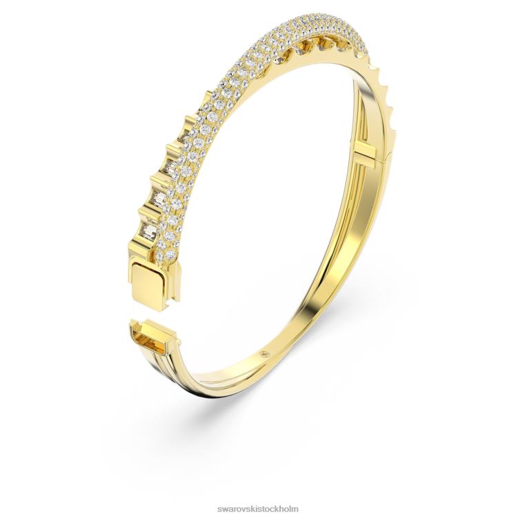 Swarovski roterande armring P28L613 Smycken blandade snitt, vit, guldfärgad
