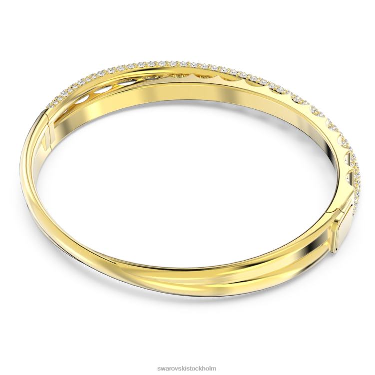 Swarovski roterande armring P28L613 Smycken blandade snitt, vit, guldfärgad