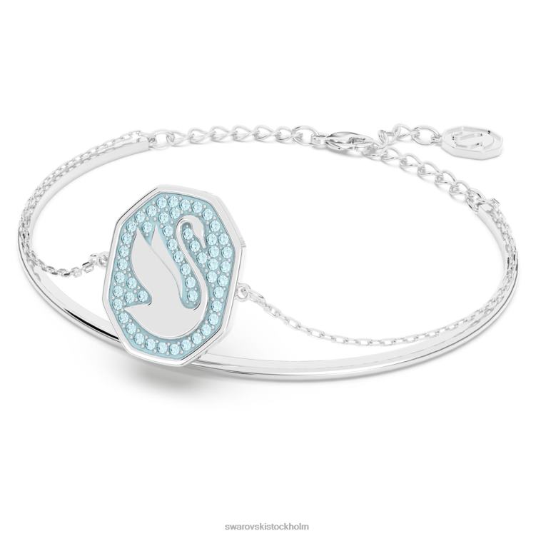 Swarovski signum armring P28L642 Smycken svan, blå, rodiumpläterad