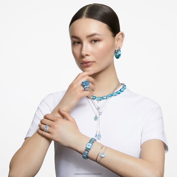Swarovski signum armring P28L642 Smycken svan, blå, rodiumpläterad