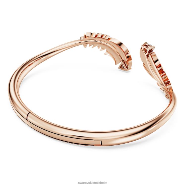 Swarovski snygg armring P28L632 Smycken fjäder, vit, roséguld pläterad
