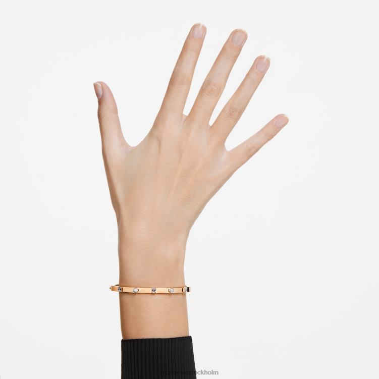 Swarovski spännande armring P28L627 Smycken blandade snitt, vit, guldfärgad