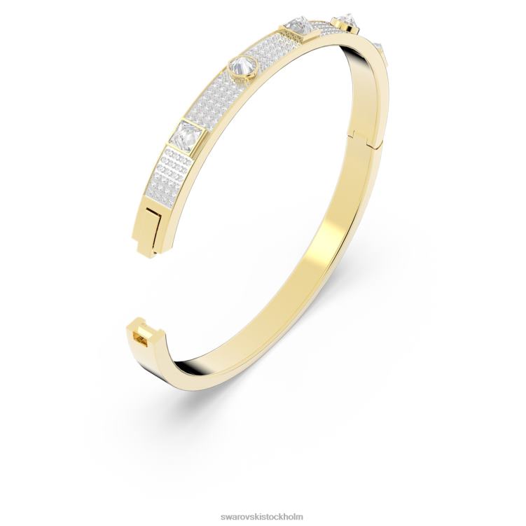 Swarovski spännande armring P28L628 Smycken blandade snitt, pave, vit, guldfärgad