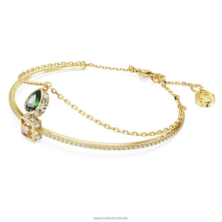 Swarovski stilla armring P28L635 Smycken blandade snitt, flerfärgade, guldfärgade