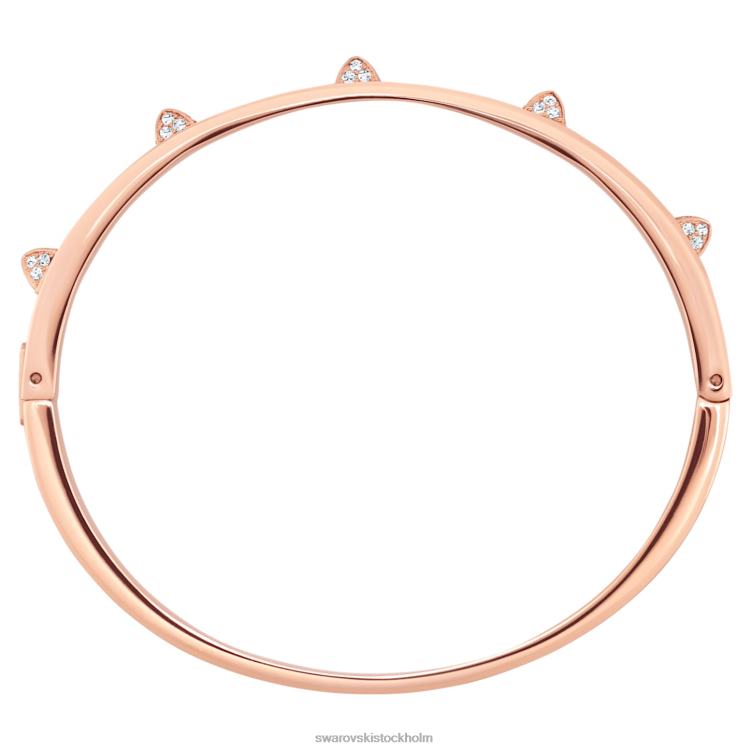 Swarovski taktisk armring P28L594 Smycken vit finish i roséguld