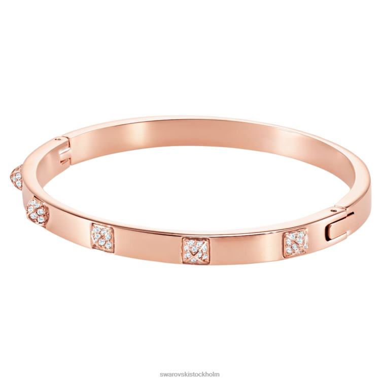 Swarovski taktisk armring P28L594 Smycken vit finish i roséguld