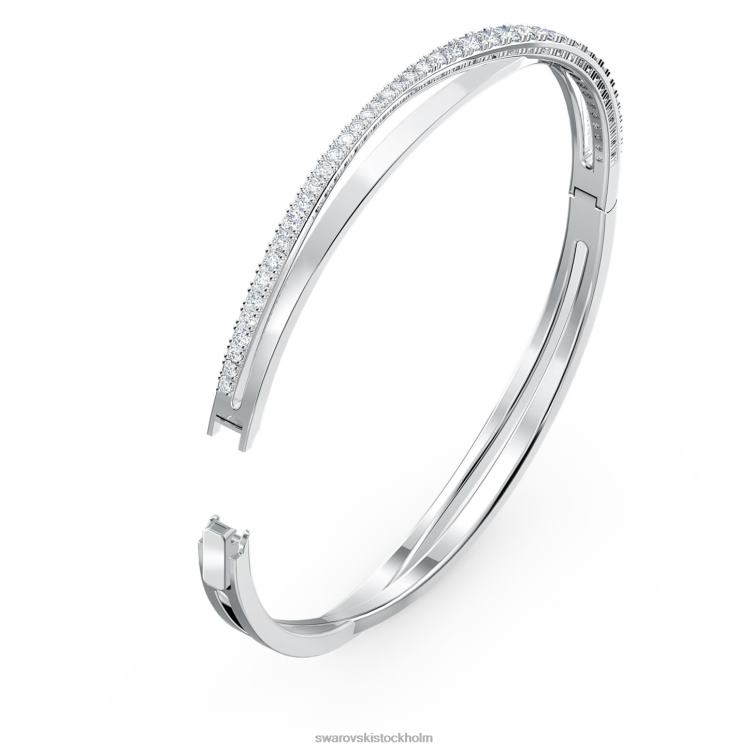 Swarovski vrid armring P28L592 Smycken vit, rodiumpläterad