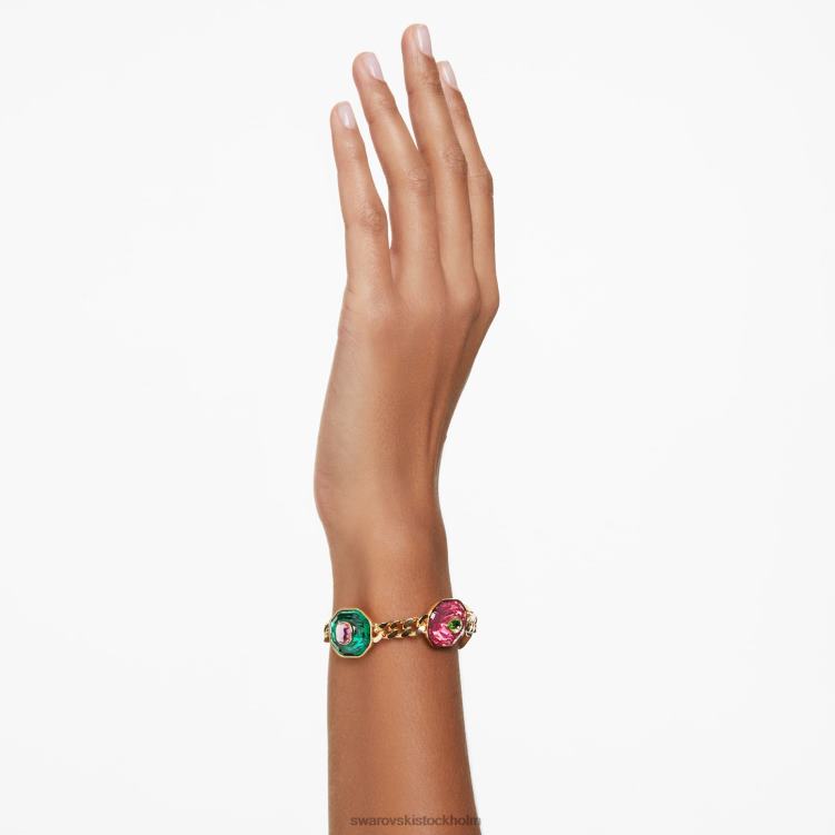 Swarovski chroma armband P28L426 Smycken blandade snitt, flerfärgade, guldfärgade