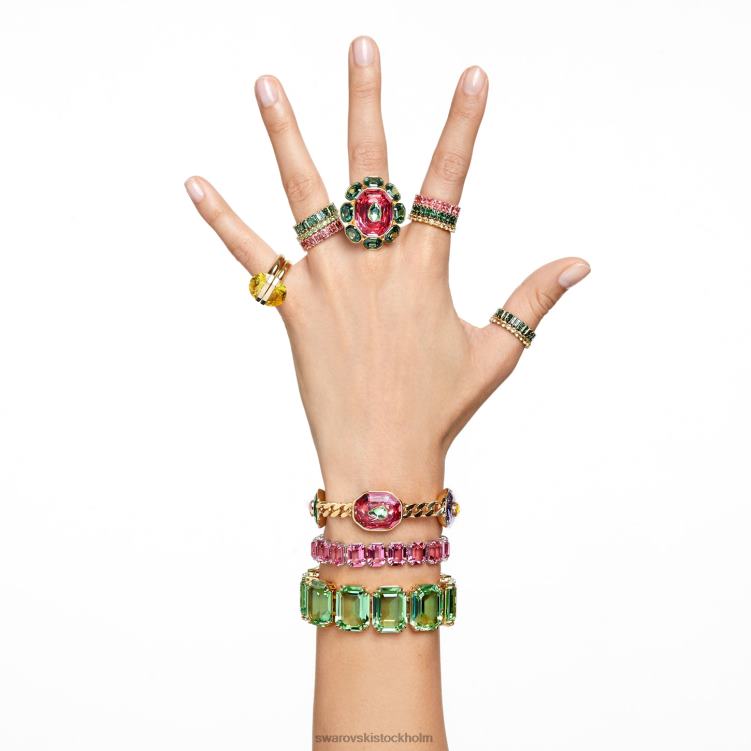 Swarovski chroma armband P28L426 Smycken blandade snitt, flerfärgade, guldfärgade