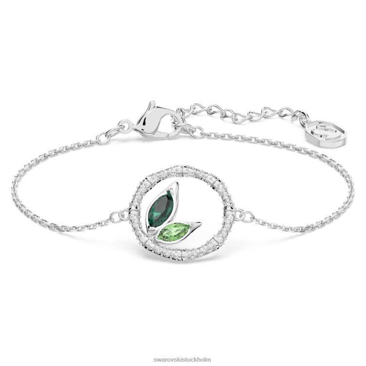 Swarovski dellium armband P28L441 Smycken bambu, grön, rodiumpläterad