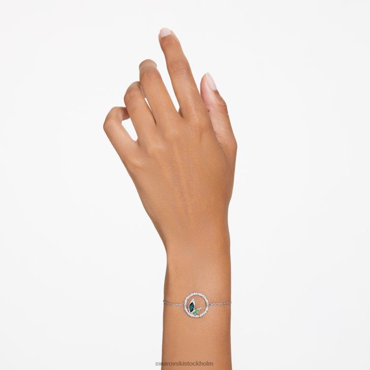 Swarovski dellium armband P28L441 Smycken bambu, grön, rodiumpläterad