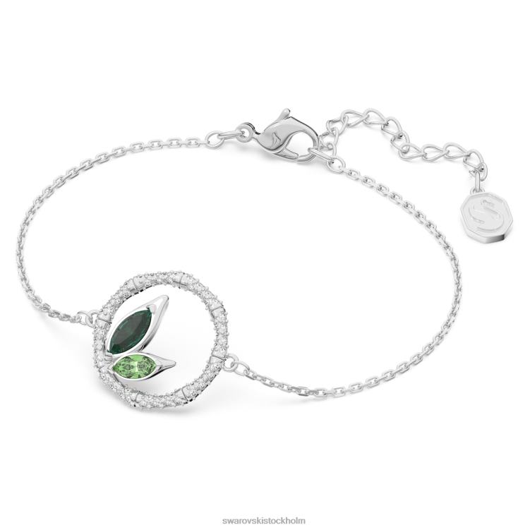 Swarovski dellium armband P28L441 Smycken bambu, grön, rodiumpläterad