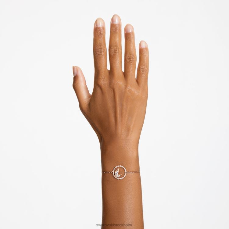 Swarovski dellium armband P28L465 Smycken bambu, vit, roséguld pläterad