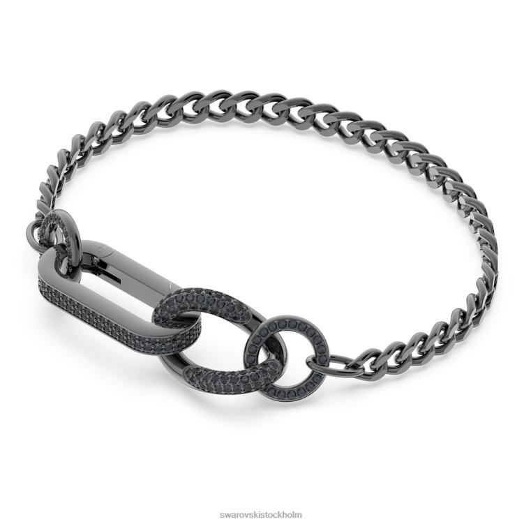 Swarovski dextera armband P28L428 Smycken bana, blandade länkar, svart, ruteniumpläterad