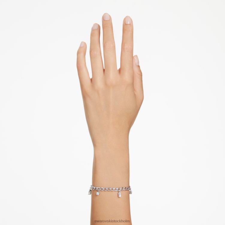 Swarovski dextera armband P28L453 Smycken blandade snitt, vita, rodiumpläterade