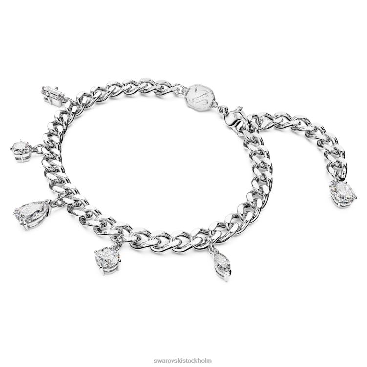 Swarovski dextera armband P28L453 Smycken blandade snitt, vita, rodiumpläterade