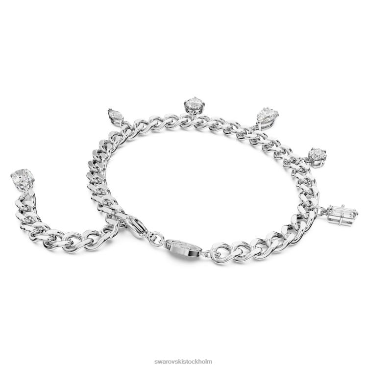 Swarovski dextera armband P28L453 Smycken blandade snitt, vita, rodiumpläterade