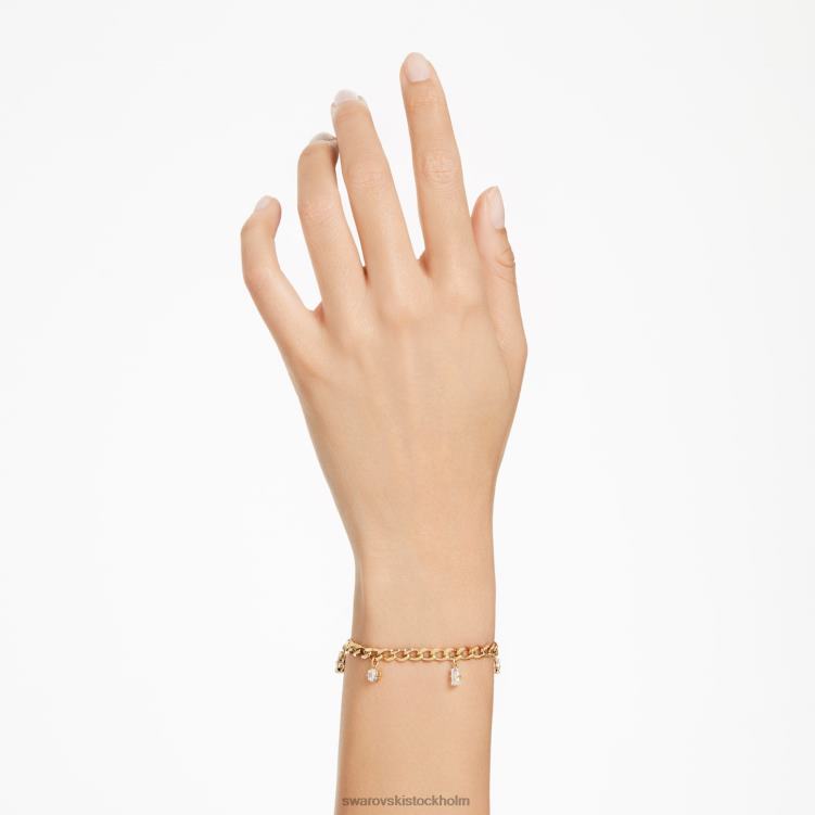 Swarovski dextera armband P28L460 Smycken blandade snitt, vit, guldfärgad