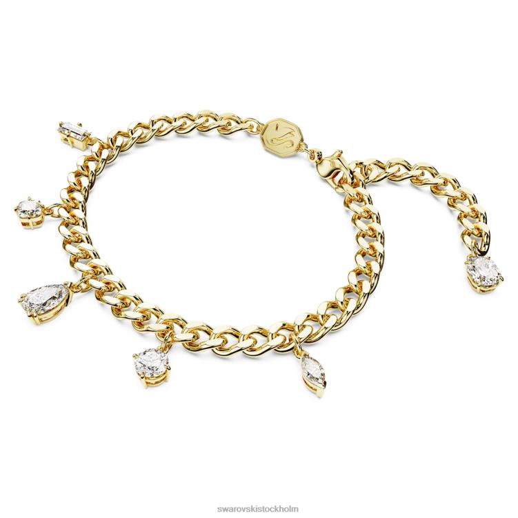 Swarovski dextera armband P28L460 Smycken blandade snitt, vit, guldfärgad