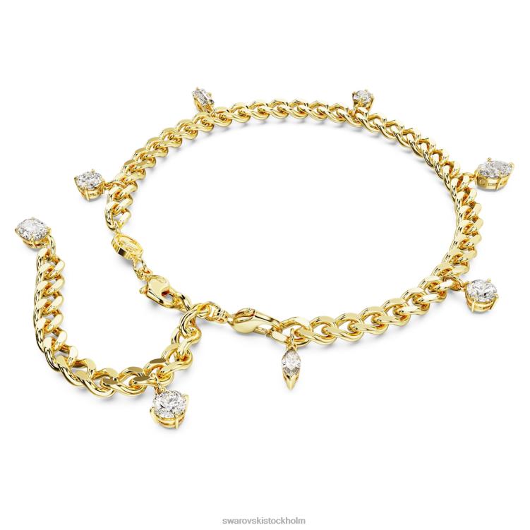 Swarovski dextera armband och fotled P28L461 Smycken blandade snitt, vit, guldfärgad