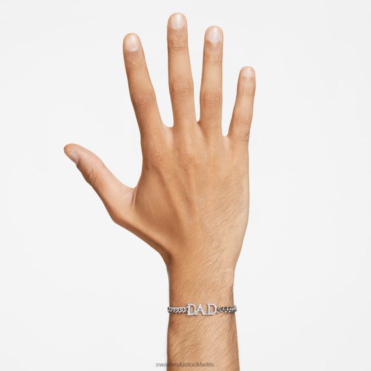 Swarovski fars dag - pappa armband P28L470 Smycken vit, rodiumpläterad