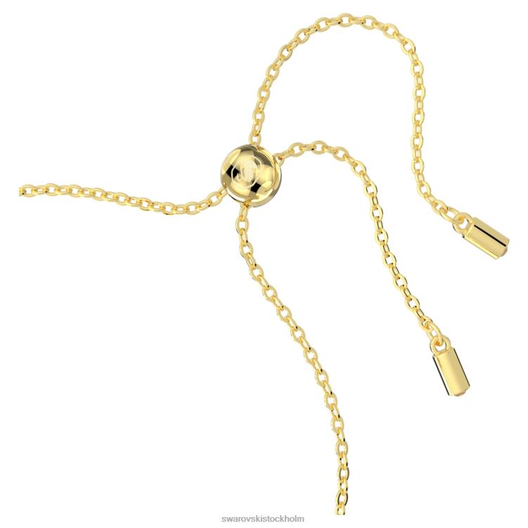 Swarovski gema armband P28L418 Smycken blandade snitt, blomma, gul, guldfärgad