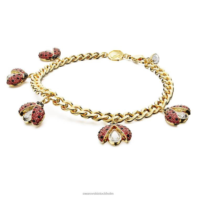 Swarovski idyllia armband P28L459 Smycken nyckelpiga, röd, guldfärgad