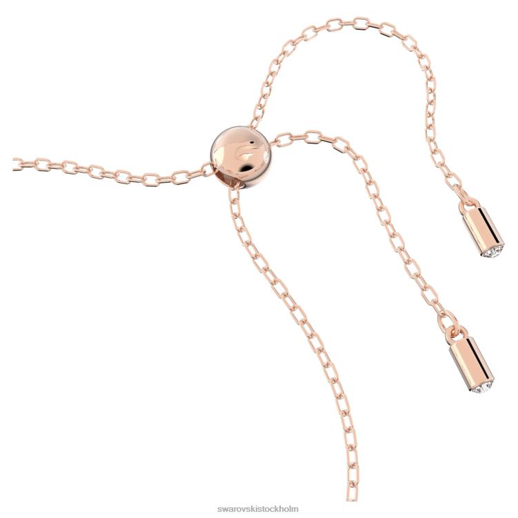 Swarovski ihåligt armband P28L427 Smycken sammankopplad ögla, vit, roséguld pläterad