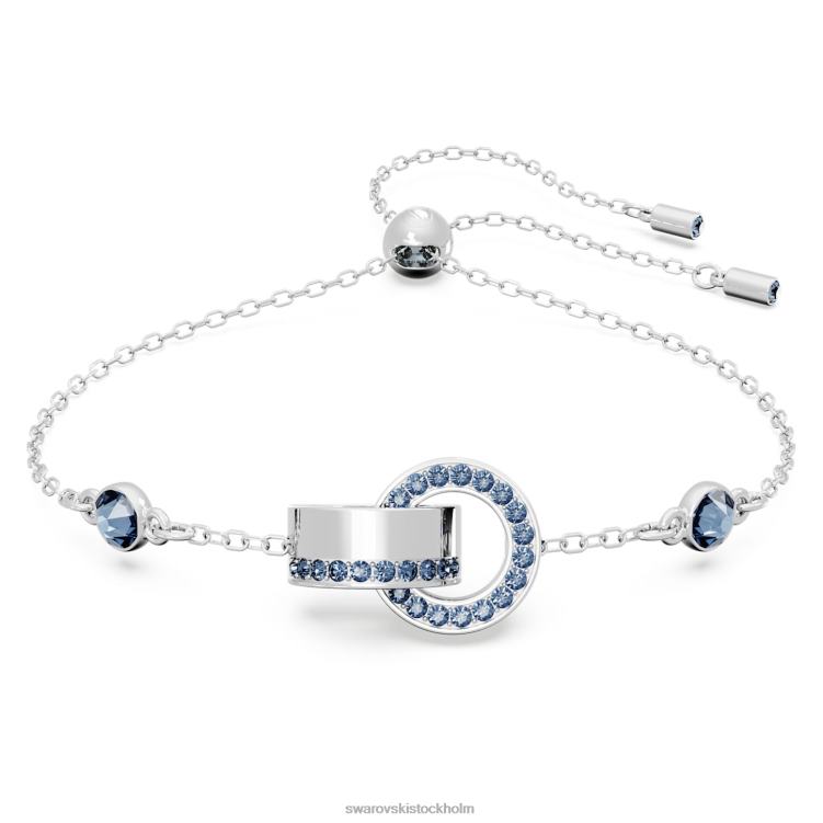Swarovski ihåligt armband P28L462 Smycken förreglingsögla, blå, rodiumpläterad