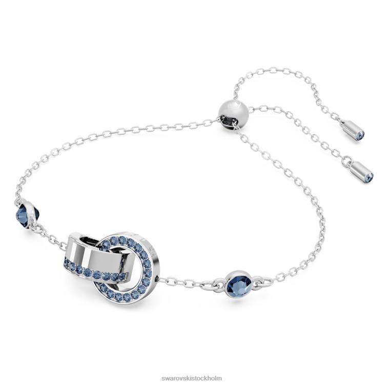Swarovski ihåligt armband P28L462 Smycken förreglingsögla, blå, rodiumpläterad
