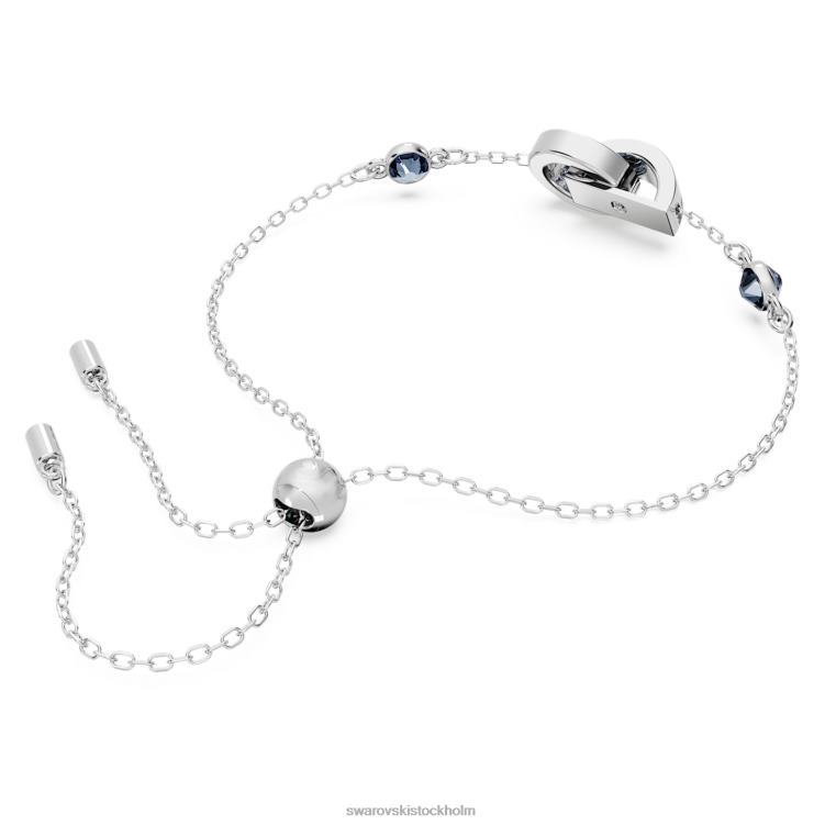 Swarovski ihåligt armband P28L462 Smycken förreglingsögla, blå, rodiumpläterad