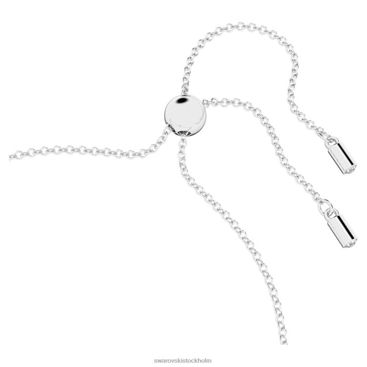 Swarovski infinity armband P28L435 Smycken oändlighet och hjärta, vit, rodiumpläterad