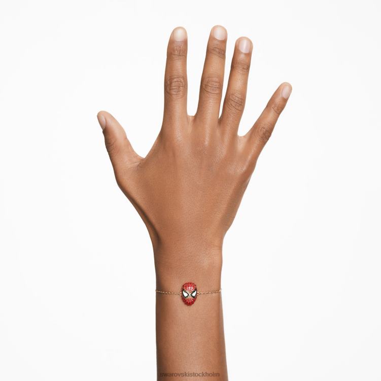 Swarovski marvel spider-man armband P28L429 Smycken röd, guldfärgad