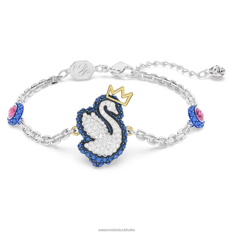 Swarovski pop svan armband P28L451 Smycken svan, blå, rodiumpläterad