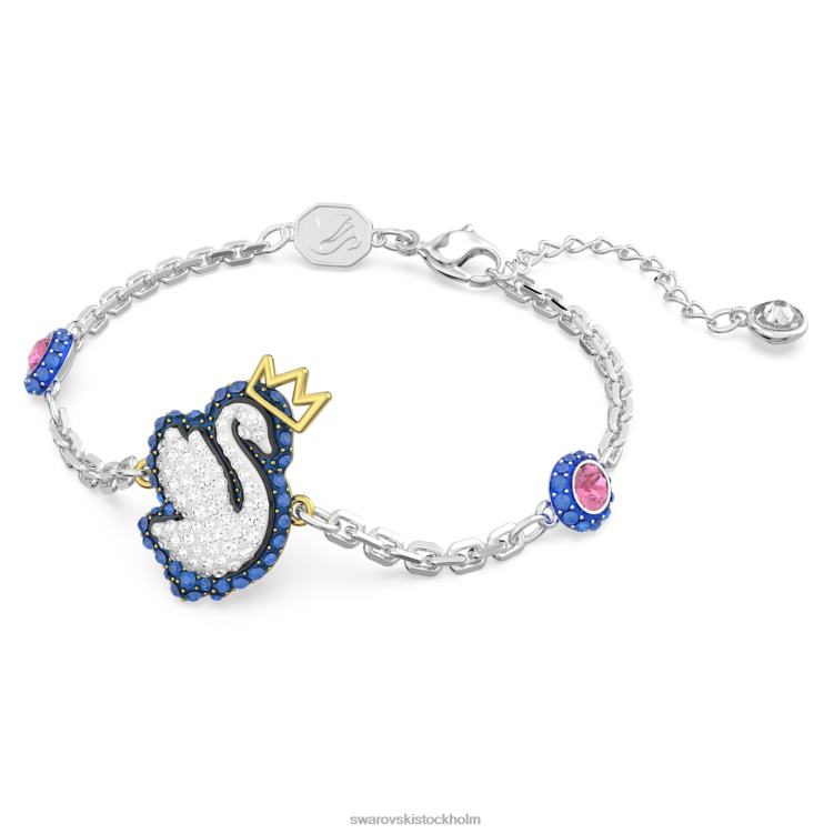 Swarovski pop svan armband P28L451 Smycken svan, blå, rodiumpläterad