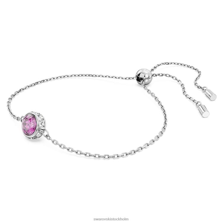 Swarovski stilla armband P28L464 Smycken rund skuren, lila, rodiumpläterad