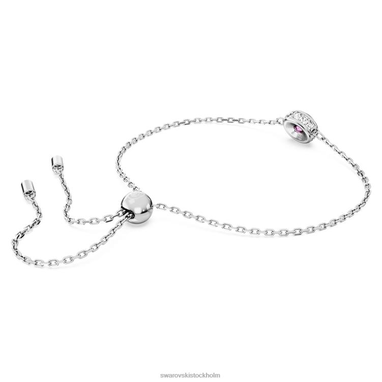 Swarovski stilla armband P28L464 Smycken rund skuren, lila, rodiumpläterad
