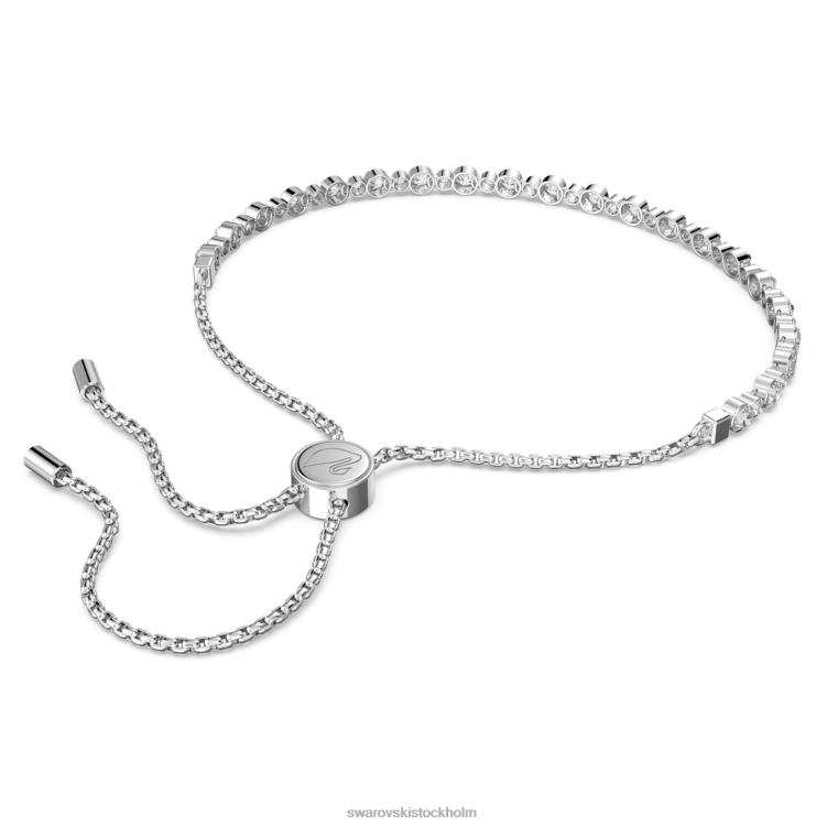 Swarovski subtilt trilogiarmband P28L419 Smycken rund skuren, vit, rodiumpläterad