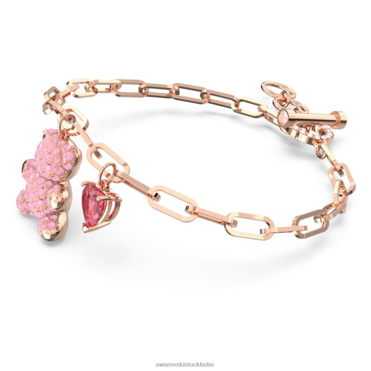 Swarovski teddy armband P28L434 Smycken björn, rosa, roséguld pläterad
