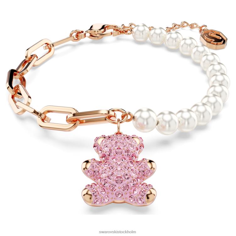 Swarovski teddy armband P28L454 Smycken björn, rosa, roséguld pläterad