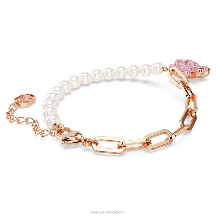 Swarovski teddy armband P28L454 Smycken björn, rosa, roséguld pläterad