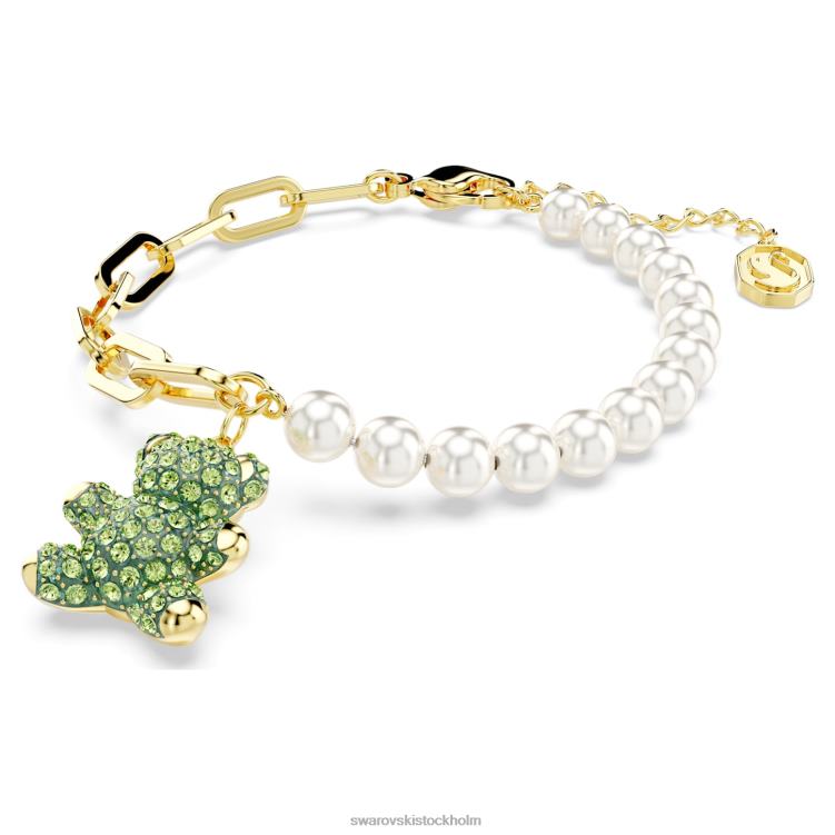 Swarovski teddy armband P28L455 Smycken björn, flerfärgad, guldfärgad