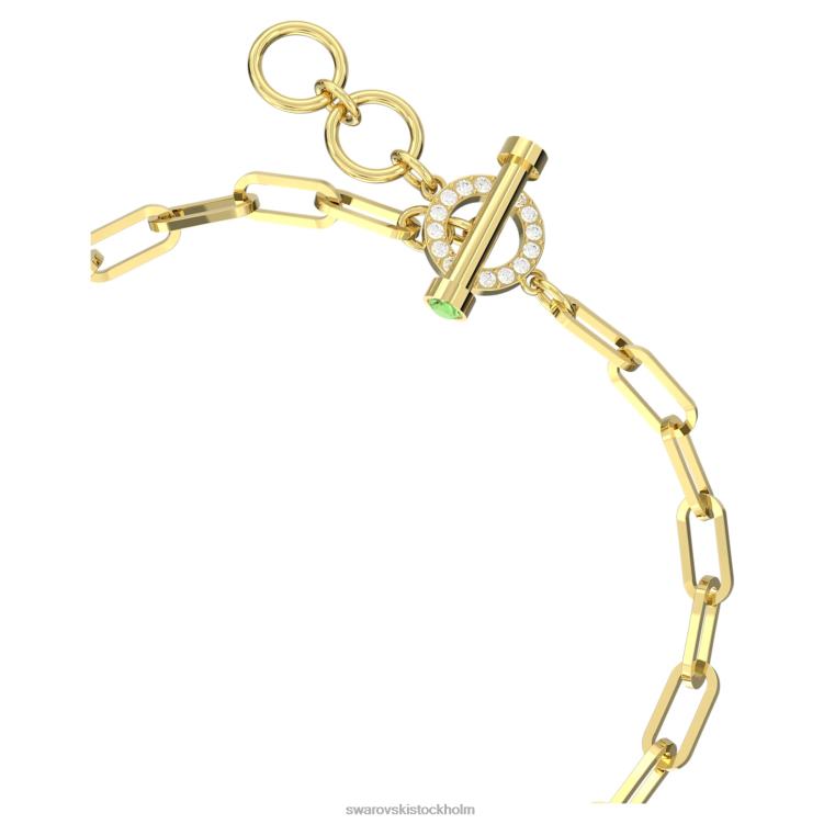 Swarovski teddy armband P28L472 Smycken björn, grön, guldfärgad